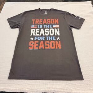 ASMDSS Gray Graphic patriotic holiday tee  LG